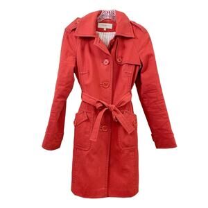 Karen Millen England Red Midi Trench Coat